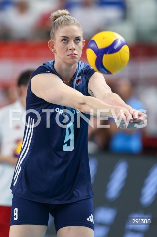  19.07.2024 MIELEC ( POLSKA - POLAND ) <br />
SIATKOWKA KOBIET - VOLLEYBALL <br />
MEMORIAL AGATY MROZ - OLSZEWSKIEJ <br />
MECZ POLSKA - SERBIA ( POLAND - SERBIA ) <br />
N/Z MAGDALENA STYSIAK SYLWETKA <br />
 