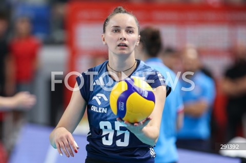  19.07.2024 MIELEC ( POLSKA - POLAND ) <br />
SIATKOWKA KOBIET - VOLLEYBALL <br />
MEMORIAL AGATY MROZ - OLSZEWSKIEJ <br />
MECZ POLSKA - SERBIA ( POLAND - SERBIA ) <br />
N/Z MAGDALENA JURCZYK SYLWETKA <br />
 