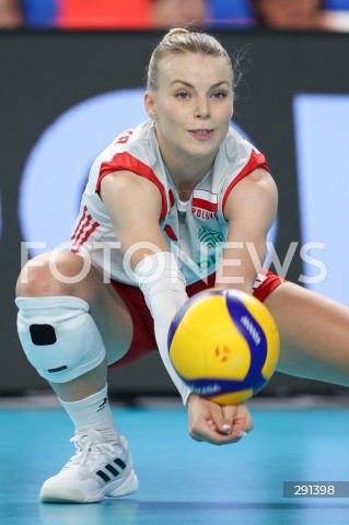  19.07.2024 MIELEC ( POLSKA - POLAND ) <br />
SIATKOWKA KOBIET - VOLLEYBALL <br />
MEMORIAL AGATY MROZ - OLSZEWSKIEJ <br />
MECZ POLSKA - SERBIA ( POLAND - SERBIA ) <br />
N/Z ALEKSANDRA SZCZYGLOWSKA SYLWETKA <br />
 