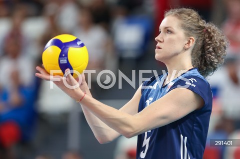  19.07.2024 MIELEC ( POLSKA - POLAND ) <br />
SIATKOWKA KOBIET - VOLLEYBALL <br />
MEMORIAL AGATY MROZ - OLSZEWSKIEJ <br />
MECZ POLSKA - SERBIA ( POLAND - SERBIA ) <br />
N/Z AGNIESZKA KORNELUK SYLWETKA <br />
 