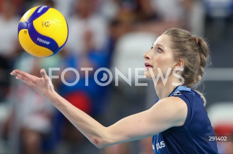  19.07.2024 MIELEC ( POLSKA - POLAND ) <br />
SIATKOWKA KOBIET - VOLLEYBALL <br />
MEMORIAL AGATY MROZ - OLSZEWSKIEJ <br />
MECZ POLSKA - SERBIA ( POLAND - SERBIA ) <br />
N/Z KLAUDIA ALAGIERSKA SYLWETKA <br />
 