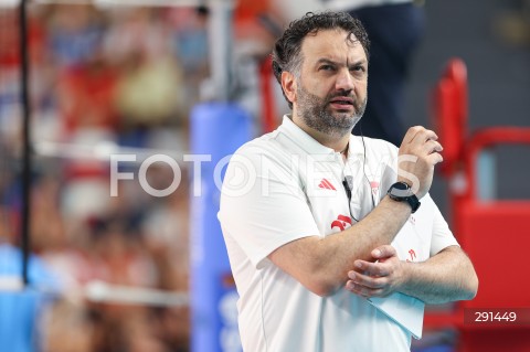  19.07.2024 MIELEC ( POLSKA - POLAND ) <br />
SIATKOWKA KOBIET - VOLLEYBALL <br />
MEMORIAL AGATY MROZ - OLSZEWSKIEJ <br />
MECZ POLSKA - SERBIA ( POLAND - SERBIA ) <br />
N/Z STEFANO LAVARINI ( I TRENER - HEAD COACH ) SYLWETKA <br />
 