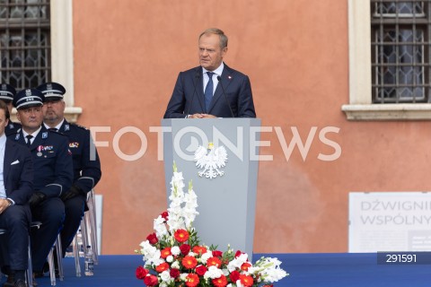  24.07.2024 WARSZAWA<br />
OBCHODY SWIETA POLICJI W WARSZAWIE<br />
N/Z PREMIER DONALD TUSK<br />
FOT. ANTONI BYSZEWSKI/FOTONEWS 