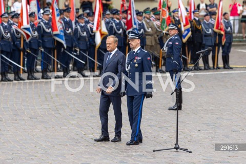  24.07.2024 WARSZAWA<br />
OBCHODY SWIETA POLICJI W WARSZAWIE<br />
N/Z PREMIER DONALD TUSK KOMENDANT GLOWNY POLICJI MAREK BORON <br />
FOT. ANTONI BYSZEWSKI/FOTONEWS 