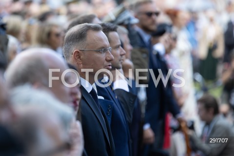  30.07.2024 WARSZAWA<br />
OBCHODY 80. ROCZNICY POWSTANIA WARSZAWSKIEGO W WARSZAWIE <br />
SPOTKANIE PREZYDENTA RP Z BOHATERAMI POWSTANIA<br />
N/Z ANDRZEJ DUDA<br />
FOT. ANTONI BYSZEWSKI/FOTONEWS 