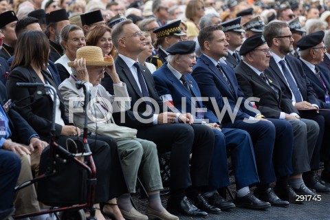  30.07.2024 WARSZAWA<br />
OBCHODY 80. ROCZNICY POWSTANIA WARSZAWSKIEGO W WARSZAWIE <br />
SPOTKANIE PREZYDENTA RP Z BOHATERAMI POWSTANIA<br />
N/Z ANDRZEJ DUDA RAFAL TRZASKOWSKI<br />
FOT. ANTONI BYSZEWSKI/FOTONEWS 