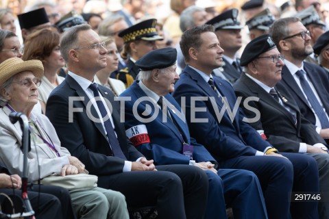  30.07.2024 WARSZAWA<br />
OBCHODY 80. ROCZNICY POWSTANIA WARSZAWSKIEGO W WARSZAWIE <br />
SPOTKANIE PREZYDENTA RP Z BOHATERAMI POWSTANIA<br />
N/Z ANDRZEJ DUDA RAFAL TRZASKOWSKI<br />
FOT. ANTONI BYSZEWSKI/FOTONEWS 