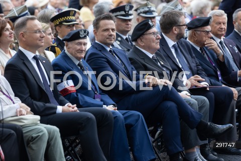  30.07.2024 WARSZAWA<br />
OBCHODY 80. ROCZNICY POWSTANIA WARSZAWSKIEGO W WARSZAWIE <br />
SPOTKANIE PREZYDENTA RP Z BOHATERAMI POWSTANIA<br />
N/Z ANDRZEJ DUDA RAFAL TRZASKOWSKI<br />
FOT. ANTONI BYSZEWSKI/FOTONEWS 