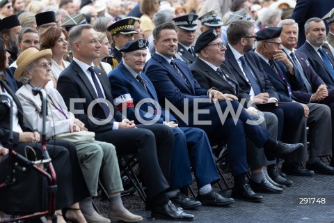  30.07.2024 WARSZAWA<br />
OBCHODY 80. ROCZNICY POWSTANIA WARSZAWSKIEGO W WARSZAWIE <br />
SPOTKANIE PREZYDENTA RP Z BOHATERAMI POWSTANIA<br />
N/Z ANDRZEJ DUDA RAFAL TRZASKOWSKI<br />
FOT. ANTONI BYSZEWSKI/FOTONEWS 