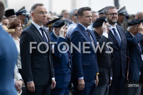  30.07.2024 WARSZAWA<br />
OBCHODY 80. ROCZNICY POWSTANIA WARSZAWSKIEGO W WARSZAWIE <br />
SPOTKANIE PREZYDENTA RP Z BOHATERAMI POWSTANIA<br />
N/Z ANDRZEJ DUDA JANUSZ KOMOROWSKI RAFAL TRZASKOWSKI<br />
FOT. ANTONI BYSZEWSKI/FOTONEWS 