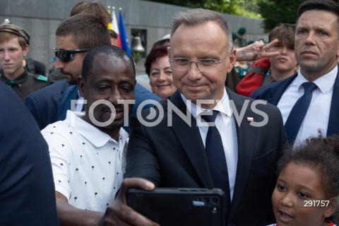  30.07.2024 WARSZAWA<br />
OBCHODY 80. ROCZNICY POWSTANIA WARSZAWSKIEGO W WARSZAWIE <br />
SPOTKANIE PREZYDENTA RP Z BOHATERAMI POWSTANIA<br />
N/Z ANDRZEJ DUDA<br />
FOT. ANTONI BYSZEWSKI/FOTONEWS 