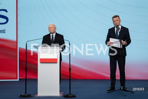  30.07.2024 WARSZAWA<br />
KONFERENCJA PREZESA PIS JAROSLAWA KACZYNSKIEGO<br />
N/Z JAROSLAW KACZYNSKI MARIUSZ BLASZCZAK<br />
FOT. MARCIN BANASZKIEWICZ/FOTONEWS   