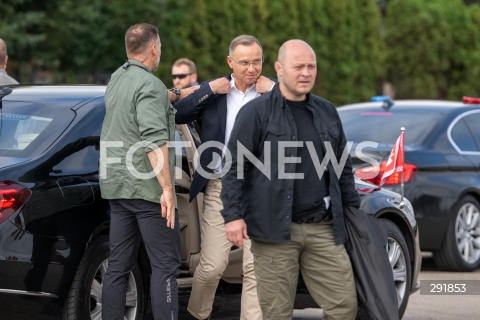  09.08.2024 WARSZAWA<br />
WIZYTA PREZYDENTA RP ANDRZEJA DUDY NA ZGRUPOWANIU WOJSKOWYM<br />
N/Z PREZYDENT ANDRZEJ DUDA <br />
FOT. MARCIN BANASZKIEWICZ/FOTONEWS  