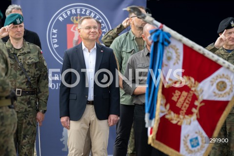  09.08.2024 WARSZAWA<br />
WIZYTA PREZYDENTA RP ANDRZEJA DUDY NA ZGRUPOWANIU WOJSKOWYM<br />
N/Z PREZYDENT RP ANDRZEJ DUDA <br />
FOT. MARCIN BANASZKIEWICZ/FOTONEWS  