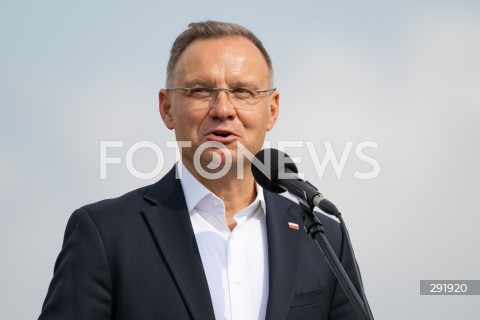  09.08.2024 WARSZAWA<br />
WIZYTA PREZYDENTA RP ANDRZEJA DUDY NA ZGRUPOWANIU WOJSKOWYM<br />
N/Z PREZYDENT RP ANDRZEJ DUDA <br />
FOT. MARCIN BANASZKIEWICZ/FOTONEWS  