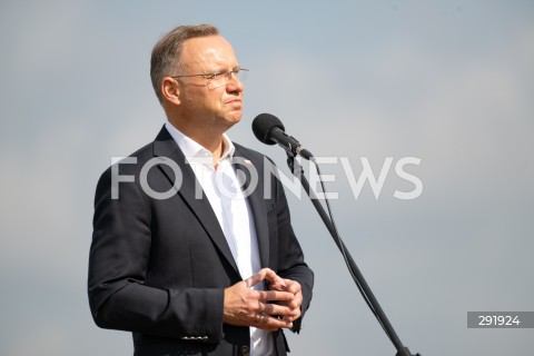  09.08.2024 WARSZAWA<br />
WIZYTA PREZYDENTA RP ANDRZEJA DUDY NA ZGRUPOWANIU WOJSKOWYM<br />
N/Z PREZYDENT RP ANDRZEJ DUDA <br />
FOT. MARCIN BANASZKIEWICZ/FOTONEWS  