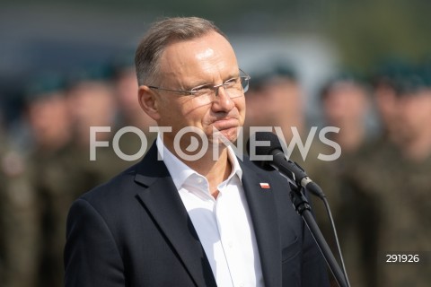  09.08.2024 WARSZAWA<br />
WIZYTA PREZYDENTA RP ANDRZEJA DUDY NA ZGRUPOWANIU WOJSKOWYM<br />
N/Z PREZYDENT RP ANDRZEJ DUDA <br />
FOT. MARCIN BANASZKIEWICZ/FOTONEWS  