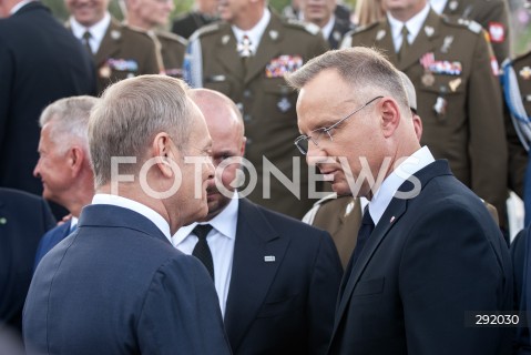  15.08.2024 WARSZAWA<br />
SWIETO WOJSKA POLSKIEGO<br />
N/Z PREZYDENT ANDRZEJ DUDA PREMIER DONALD TUSK<br />
 