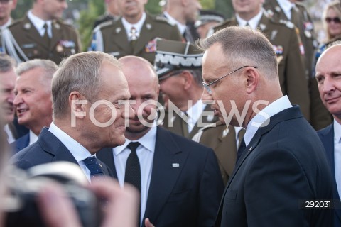  15.08.2024 WARSZAWA<br />
SWIETO WOJSKA POLSKIEGO<br />
N/Z PREZYDENT ANDRZEJ DUDA PREMIER DONALD TUSK<br />
 