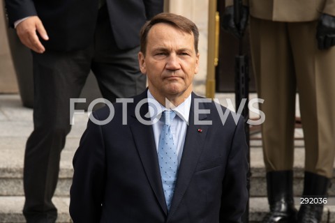  22.08.2024 WARSZAWA<br />
SPOTKANIE PREMIERA DONALDA TUSKA Z PREMIEREM REPUBLIKI INDII NARENDRA MODIM<br />
PRIME MINISTER NARENDRA MODI ARRIVES IN POLAND FOR FIRST VISIT BY INDIAN PRIME MINISTER IN 45 YEARS<br />
N/Z RADOSLAW SIKORSKI<br />
FOT. MARCIN BANASZKIEWICZ/FOTONEWS  