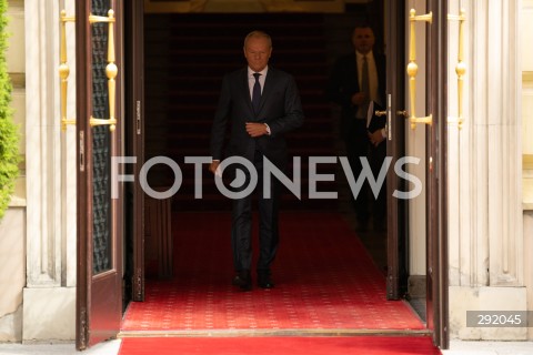  22.08.2024 WARSZAWA<br />
SPOTKANIE PREMIERA DONALDA TUSKA Z PREMIEREM REPUBLIKI INDII NARENDRA MODIM<br />
PRIME MINISTER NARENDRA MODI ARRIVES IN POLAND FOR FIRST VISIT BY INDIAN PRIME MINISTER IN 45 YEARS<br />
N/Z PREMIER DONALD TUSK<br />
FOT. MARCIN BANASZKIEWICZ/FOTONEWS  