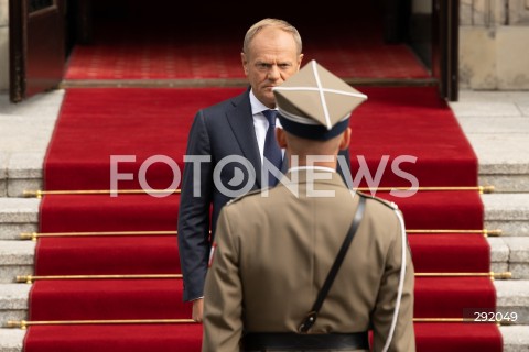  22.08.2024 WARSZAWA<br />
SPOTKANIE PREMIERA DONALDA TUSKA Z PREMIEREM REPUBLIKI INDII NARENDRA MODIM<br />
PRIME MINISTER NARENDRA MODI ARRIVES IN POLAND FOR FIRST VISIT BY INDIAN PRIME MINISTER IN 45 YEARS<br />
N/Z PREMIER DONALD TUSK<br />
FOT. MARCIN BANASZKIEWICZ/FOTONEWS  