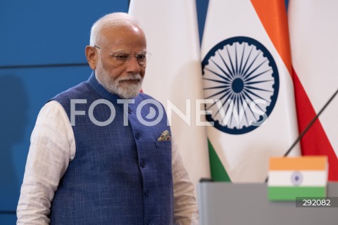  22.08.2024 WARSZAWA<br />
SPOTKANIE PREMIERA DONALDA TUSKA Z PREMIEREM REPUBLIKI INDII NARENDRA MODIM<br />
PRIME MINISTER NARENDRA MODI ARRIVES IN POLAND FOR FIRST VISIT BY INDIAN PRIME MINISTER IN 45 YEARS<br />
N/Z NARENDRA MODI<br />
FOT. MARCIN BANASZKIEWICZ/FOTONEWS  