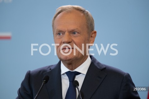  22.08.2024 WARSZAWA<br />
SPOTKANIE PREMIERA DONALDA TUSKA Z PREMIEREM REPUBLIKI INDII NARENDRA MODIM<br />
PRIME MINISTER NARENDRA MODI ARRIVES IN POLAND FOR FIRST VISIT BY INDIAN PRIME MINISTER IN 45 YEARS<br />
N/Z PREMIER DONALD TUSK<br />
FOT. MARCIN BANASZKIEWICZ/FOTONEWS  