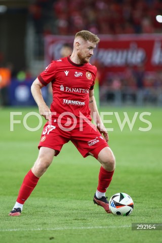  23.08.2024 LODZ <br />
PILKA NOZNA - PKO BP EKSTRAKLASA<br />
WIDZEW LODZ - RADOMIAK RADOM<br />
N/Z SEBASTIAN KERK SYLWETKA<br />
 