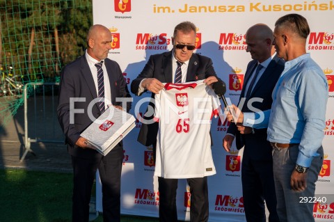  01.09.2024 WARSZAWA<br />
CEREMONIA WRECZENIA ORDERU USMIECHU ROBERTOWI LEWANDOWSKIEMU<br />
N/Z MICHAL PROBIERZ CEZARY KULESZA MAREK KRZYWICKI<br />
FOT. MARCIN BANASZKIEWICZ/FOTONEWS  