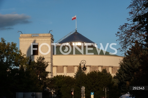  25.09.2024 WARSZAWA<br />
POSIEDZENIE SEJMU<br />
N/Z BUDYNEK SEJMU Z ZEWNATRZ KOPULA<br />
 