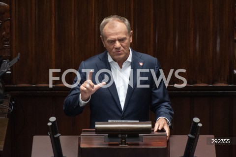  25.09.2024 WARSZAWA<br />
POSIEDZENIE SEJMU<br />
N/Z PREMIER DONALD TUSK<br />
 