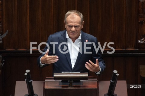  25.09.2024 WARSZAWA<br />
POSIEDZENIE SEJMU<br />
N/Z PREMIER DONALD TUSK<br />
 