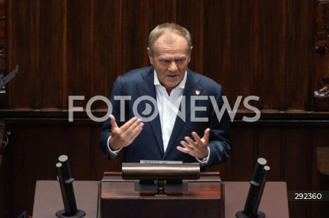  25.09.2024 WARSZAWA<br />
POSIEDZENIE SEJMU<br />
N/Z PREMIER DONALD TUSK<br />
 