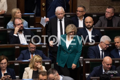  27.09.2024 WARSZAWA<br />
POSIEDZENIE SEJMU RP<br />
N/Z JAROSLAW KACZYNSKI<br />
FOT. MARCIN BANASZKIEWICZ/FOTONEWS  