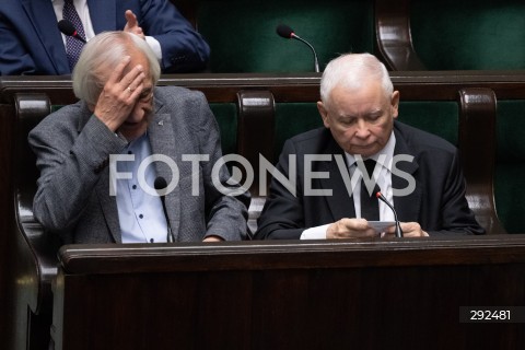  27.09.2024 WARSZAWA<br />
POSIEDZENIE SEJMU RP<br />
N/Z RYSZARD TERLECKI JAROSLAW KACZYNSKI<br />
FOT. MARCIN BANASZKIEWICZ/FOTONEWS  