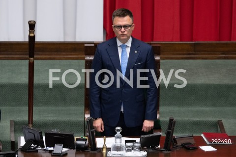  27.09.2024 WARSZAWA<br />
POSIEDZENIE SEJMU RP<br />
N/Z MARSZALEK SEJMU SZYMON HOLOWNIA<br />
FOT. MARCIN BANASZKIEWICZ/FOTONEWS  