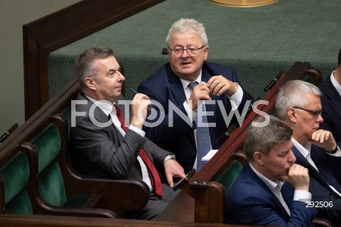  27.09.2024 WARSZAWA<br />
POSIEDZENIE SEJMU RP<br />
N/Z DARIUSZ WIECZOREK CZESLAW SIEKIERSKI<br />
FOT. MARCIN BANASZKIEWICZ/FOTONEWS  