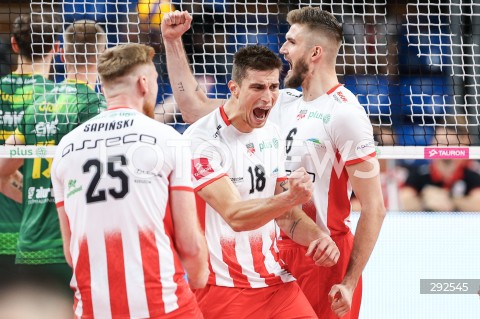  28.09.2024 RZESZOW <br />
SIATKOWKA MEZCZYZN <br />
PLUSLIGA SEZON 2024/2025 <br />
PLUS LIGA POLISH MEN VOLLEYBALL LEAGUE <br />
MECZ ASSECO RESOVIA - ALURON CMC WARTA ZAWIERCIE <br />
N/Z KLEMEN CEBULJ KAROL KLOS RADOSC EMOCJE <br />
 