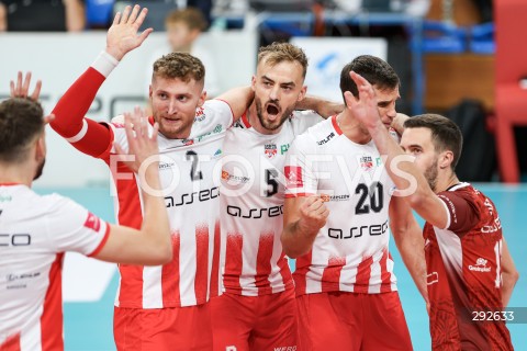  28.09.2024 RZESZOW <br />
SIATKOWKA MEZCZYZN <br />
PLUSLIGA SEZON 2024/2025 <br />
PLUS LIGA POLISH MEN VOLLEYBALL LEAGUE <br />
MECZ ASSECO RESOVIA - ALURON CMC WARTA ZAWIERCIE <br />
N/Z DAWID WOCH JAKUB BUCKI GREGOR ROPRET MICHAL POTERA RADOSC EMOCJE <br />
 