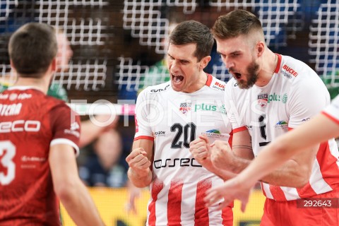  28.09.2024 RZESZOW <br />
SIATKOWKA MEZCZYZN <br />
PLUSLIGA SEZON 2024/2025 <br />
PLUS LIGA POLISH MEN VOLLEYBALL LEAGUE <br />
MECZ ASSECO RESOVIA - ALURON CMC WARTA ZAWIERCIE <br />
N/Z GREGOR ROPRET KAROL KLOS RADOSC EMOCJE <br />
 