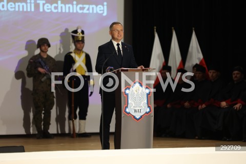  02.10.2024 WARSZAWA<br />
INAUGURACJA ROKU AKADEMICKIEGO NA WOJSKOWEJ AKADEMII TECHNICZNEJ Z UDZIALEM PREZYDENTA RP<br />
N/Z ANDRZEJ DUDA<br />
FOT. ANTONI BYSZEWSKI/FOTONEWS 