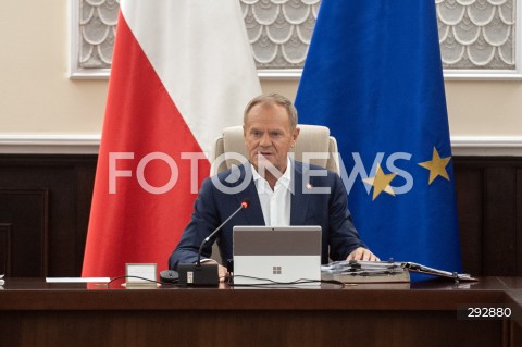  14.10.2024 WARSZAWA<br />
POSIEDZENIE RADY MINISTROW<br />
N/Z PREMIER DONALD TUSK<br />
 