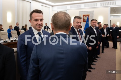  14.10.2024 WARSZAWA<br />
POSIEDZENIE RADY MINISTROW<br />
N/Z ADAM SZLAPKA DONALD TUSK<br />
FOT. MARCIN BANASZKIEWICZ/FOTONEWS  