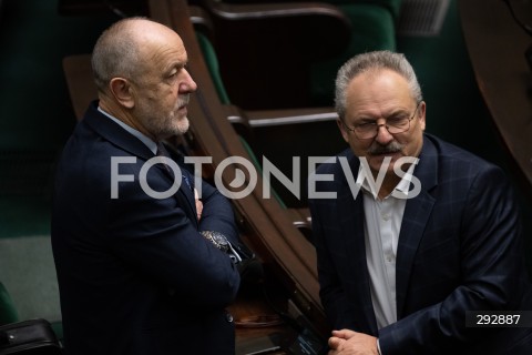  16.10.2024 WARSZAWA<br />
POSIEDZENIE SEJMU RP<br />
OREDZIE PREZYDENTA ANDRZEJA DUDY<br />
N/Z JAN MOSINSKI MAREK JAKUBIAK<br />
FOT. MARCIN BANASZKIEWICZ/FOTONEWS  