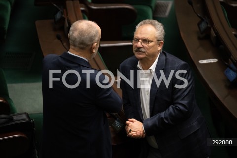  16.10.2024 WARSZAWA<br />
POSIEDZENIE SEJMU RP<br />
OREDZIE PREZYDENTA ANDRZEJA DUDY<br />
N/Z JAN MOSINSKI MAREK JAKUBIAK<br />
FOT. MARCIN BANASZKIEWICZ/FOTONEWS  