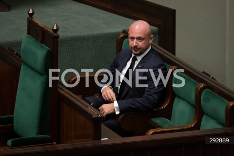  16.10.2024 WARSZAWA<br />
POSIEDZENIE SEJMU RP<br />
OREDZIE PREZYDENTA ANDRZEJA DUDY<br />
N/Z JACEK SIEWIERA<br />
FOT. MARCIN BANASZKIEWICZ/FOTONEWS  