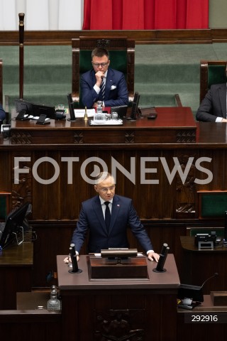  16.10.2024 WARSZAWA<br />
POSIEDZENIE SEJMU RP<br />
OREDZIE PREZYDENTA ANDRZEJA DUDY<br />
N/Z PREZYDENT RP ANDRZEJ DUDA SZYMON HOLOWNIA<br />
FOT. MARCIN BANASZKIEWICZ/FOTONEWS  