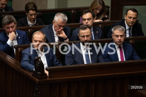  16.10.2024 WARSZAWA<br />
POSIEDZENIE SEJMU RP<br />
OREDZIE PREZYDENTA ANDRZEJA DUDY<br />
N/Z DONALD TUSK WLADYSLAW KOSINIAK KAMYSZ KRZYSZTOF GAWKOWSKI TOMASZ SIEMONIAK<br />
FOT. MARCIN BANASZKIEWICZ/FOTONEWS  