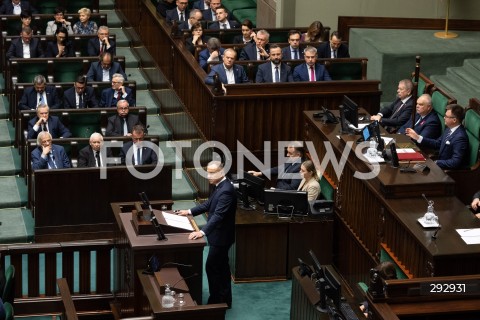  16.10.2024 WARSZAWA<br />
POSIEDZENIE SEJMU RP<br />
OREDZIE PREZYDENTA ANDRZEJA DUDY<br />
N/Z PREZYDENT RP ANDRZEJ DUDA<br />
FOT. MARCIN BANASZKIEWICZ/FOTONEWS  